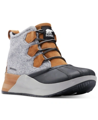 Sorel Out N About Womens Leather Lace Up Rain Boots In Multi