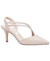 Nina Tansy-fy Womens Pumps Embellished Pointed Toe Heels In Alamo Tan Suede