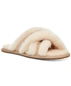 Ugg Scuffita Womens Shearling Cozy Slide Slippers In Sand