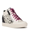 Nine West Women's Tons High Top Hidden Wedge Sneakers Women's Shoes In White