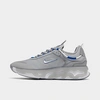 Nike Grey React Live Sneakers In Light Smoke Grey/particle Grey/white/hyper Royal