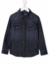 Dondup Button-up Denim Shirt In 蓝色