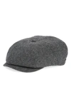 Brixton Brood Driving Cap In Grey/ Black