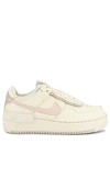Nike Air Force 1 Shadow Leather Sneakers In Coconut Milk, Desert Sand, & Sail