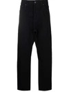 Carhartt Mid-rise Straight-leg Trousers In Schwarz