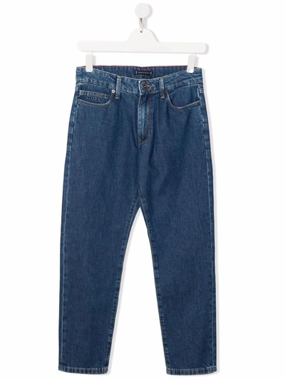 Tommy Hilfiger Junior Teen Slim-cut Denim Jeans In Blue