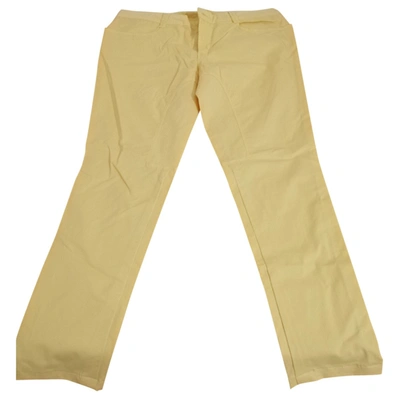 Pre-owned Siviglia Trousers In Yellow