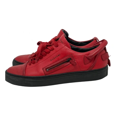 Pre-owned Buscemi Leather Low Trainers In Red