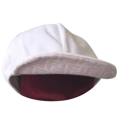 Pre-owned Fendi Wool Cap In White