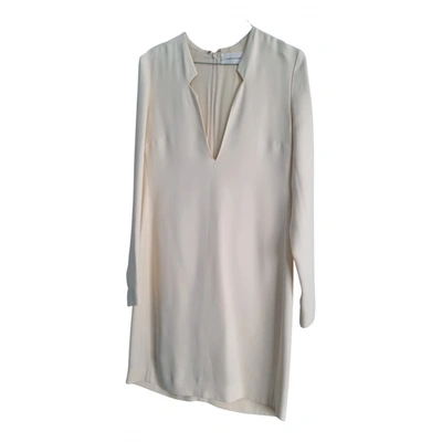 Pre-owned Victoria Victoria Beckham Mid-length Dress In Beige