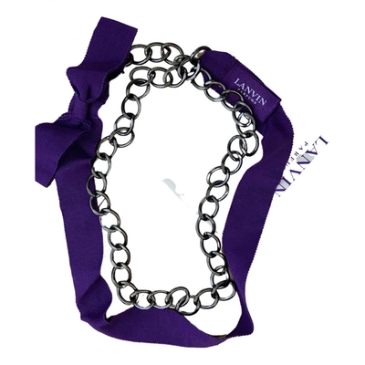 Pre-owned Lanvin Long Necklace In Purple