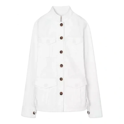 Pre-owned Tory Burch Jacket In White