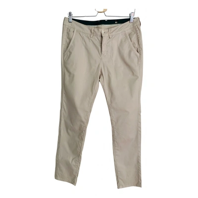 Pre-owned Manila Grace Chino Pants In Beige