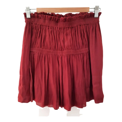 Pre-owned Isabel Marant Mini Skirt In Burgundy