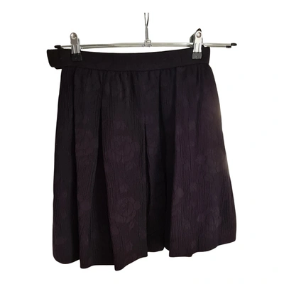 Pre-owned Miu Miu Mini Skirt In Black