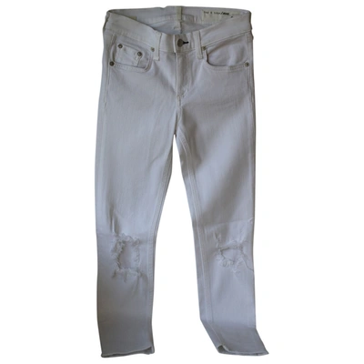 Pre-owned Rag & Bone Slim Pants In White