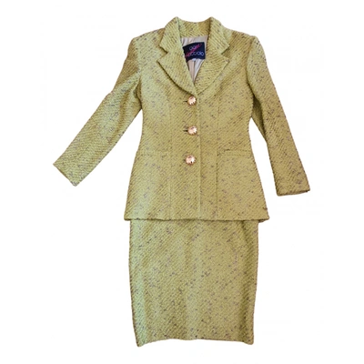 Pre-owned Gai Mattiolo Wool Mid-length Dress In Green