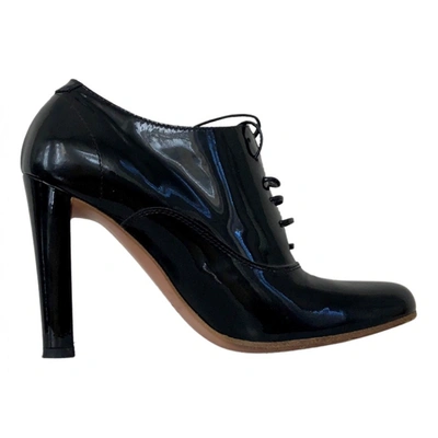Pre-owned Michel Vivien Patent Leather Ankle Boots In Black