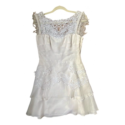 Pre-owned Temperley London Silk Mini Dress In White