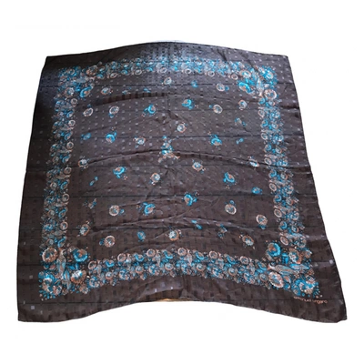 Pre-owned Emanuel Ungaro Silk Handkerchief In Brown