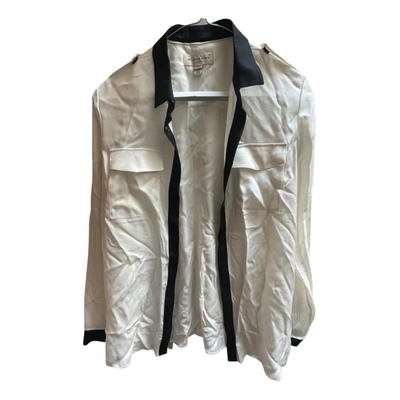 Pre-owned Burberry Silk Blouse In White