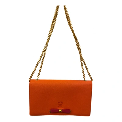 Pre-owned Mcm Leather Mini Bag In Orange