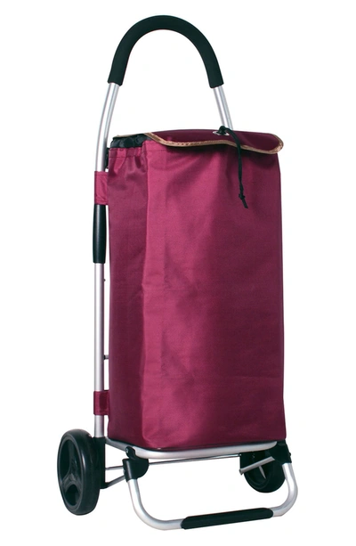 Traveler's Choice Rollie Trolley Rolling Tote In Burgundy