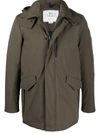WOOLRICH HOODED MID-LENGTH COAT