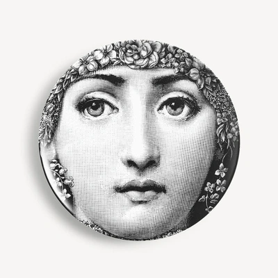 Fornasetti Wall Plate Tema E Variazioni N.144 In White/black