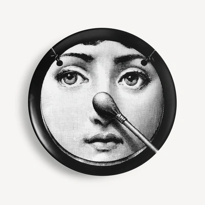 Fornasetti Tema E Variazioni No. 161 Wall Plate (26cm) In Black/white