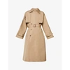 ALEXANDER MCQUEEN MENS TAUPE BUCKLED STORM-FLAP SHELL TRENCH COAT 40