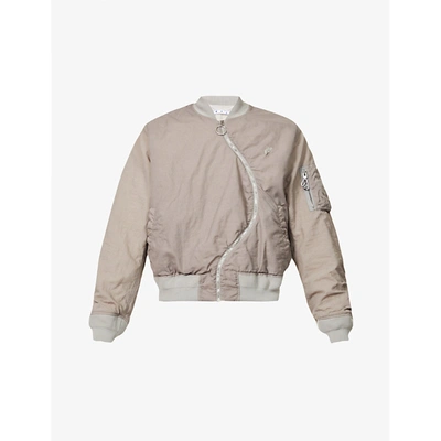 Off-white Mens Paloma No Colour Arrow Twist Shell Bomber Jacket S