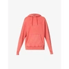 BALMAIN MENS ROUGE LOGO-EMBOSSED FADED COTTON-JERSEY HOODY M