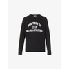 Bel-air Athletics Mens Vintage Black Graphic-knit Wool-blend Jumper S