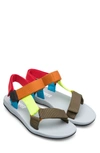 Camper Match Strap Sandals In Orange Multi