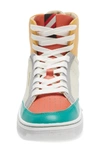 Superdry Basket High Top Sneaker In Mustard/ Grey/ Teal