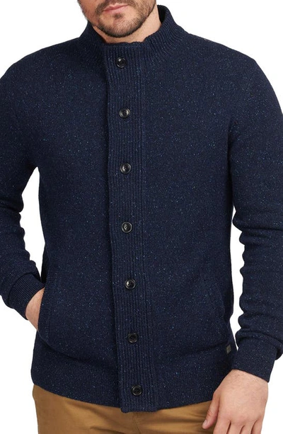 Barbour Men's Tisbury Regular-fit Flecked Full-zip Sweater In Navy