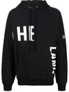 Helmut Lang Patchwork Logo-print Hoodie In Schwarz