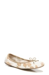 Sam Edelman Women's Felicia Ballet Flats Women's Shoes In Natural/ Ivory Print Calf Hair