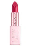 Too Faced Lady Bold Em-power Pigment Velvety Cream Lipstick In Rebel (warm Crimson Burgundy)