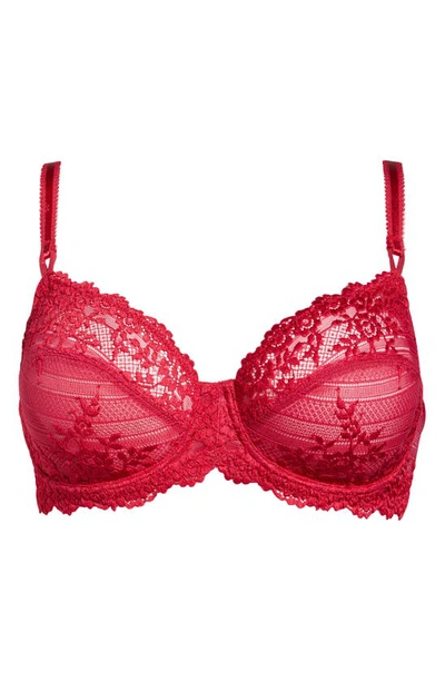 Wacoal Embrace Lace Underwire Bra In Persian Red
