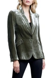 L Agence L'agence Chamberlain Velvet Blazer In Ivy Green