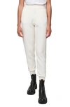 Maje Grommet Trimmed Jogger Pants In Ecru