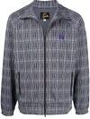 Needles Poly Jacquard Plaid Track Jacket In Blue