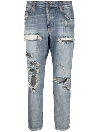 Diesel Mid-rise Slim-cut Jeans In 蓝色