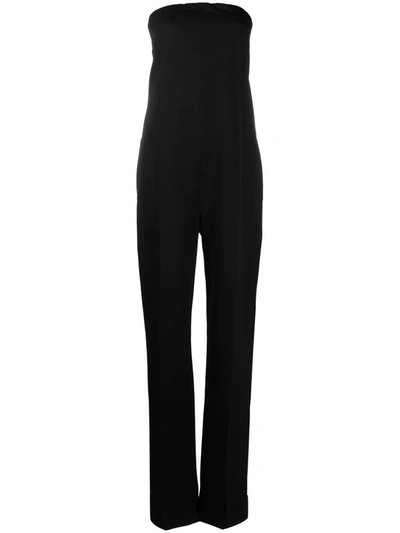 Bottega Veneta Sartorial Grain De Poudre Jumpsuit In Black