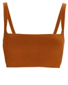 A.l.c Winona Sleeveless Crop Top In Brown