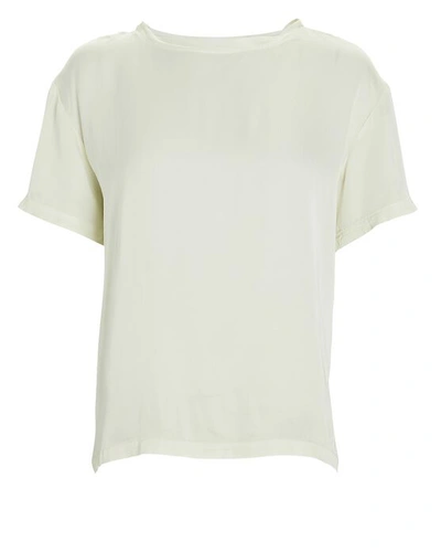 Nili Lotan Brady Distressed Cotton-jersey T-shirt In White