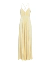 A.l.c Pleated Cross-strap Maxi Dress In Yellow