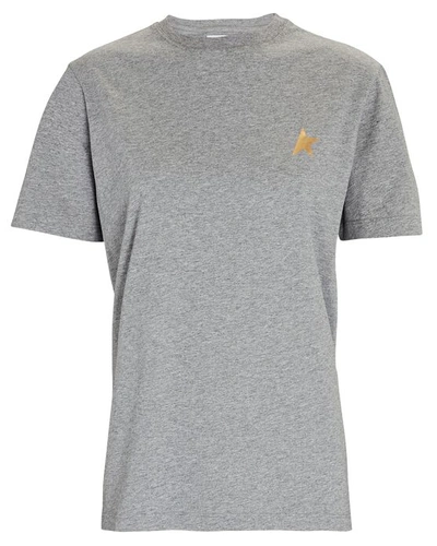 Golden Goose Metallic Star T-shirt In Grey